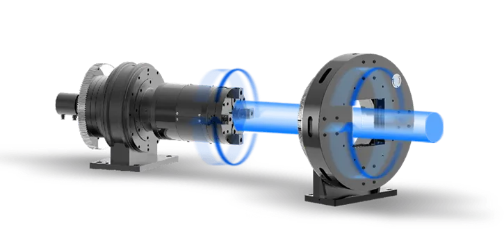 Универсальный пневматический патрон станок лазерной резки круглых и профильных труб LX-K16S от компании LongxinLaser