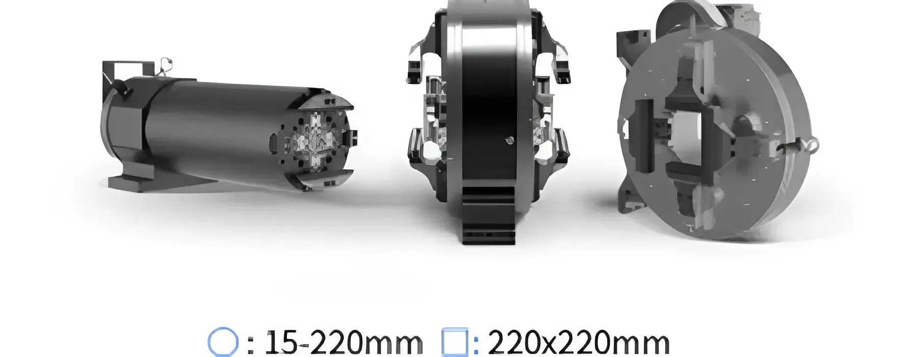 Универсальный пневматический патрон станок лазерной резки круглых и профильных труб LX-K22C от компании LongxinLaser